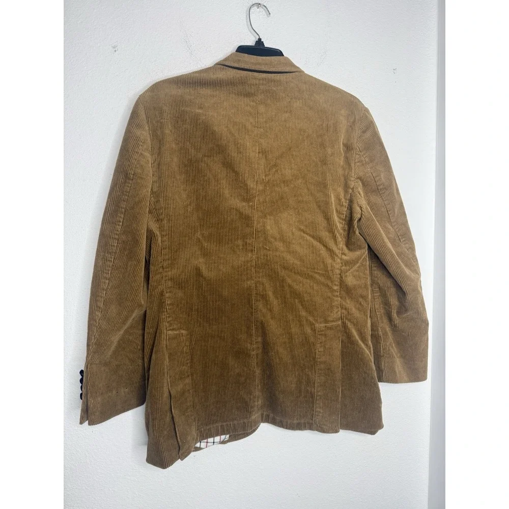 Brooks Brothers Traditional Fit Corduroy Brown Blazer Size 42R Preppy Quiet Lux